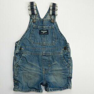 Oshkosh B'gosh Denim Short Overalls Baby Boy 6 month 6M